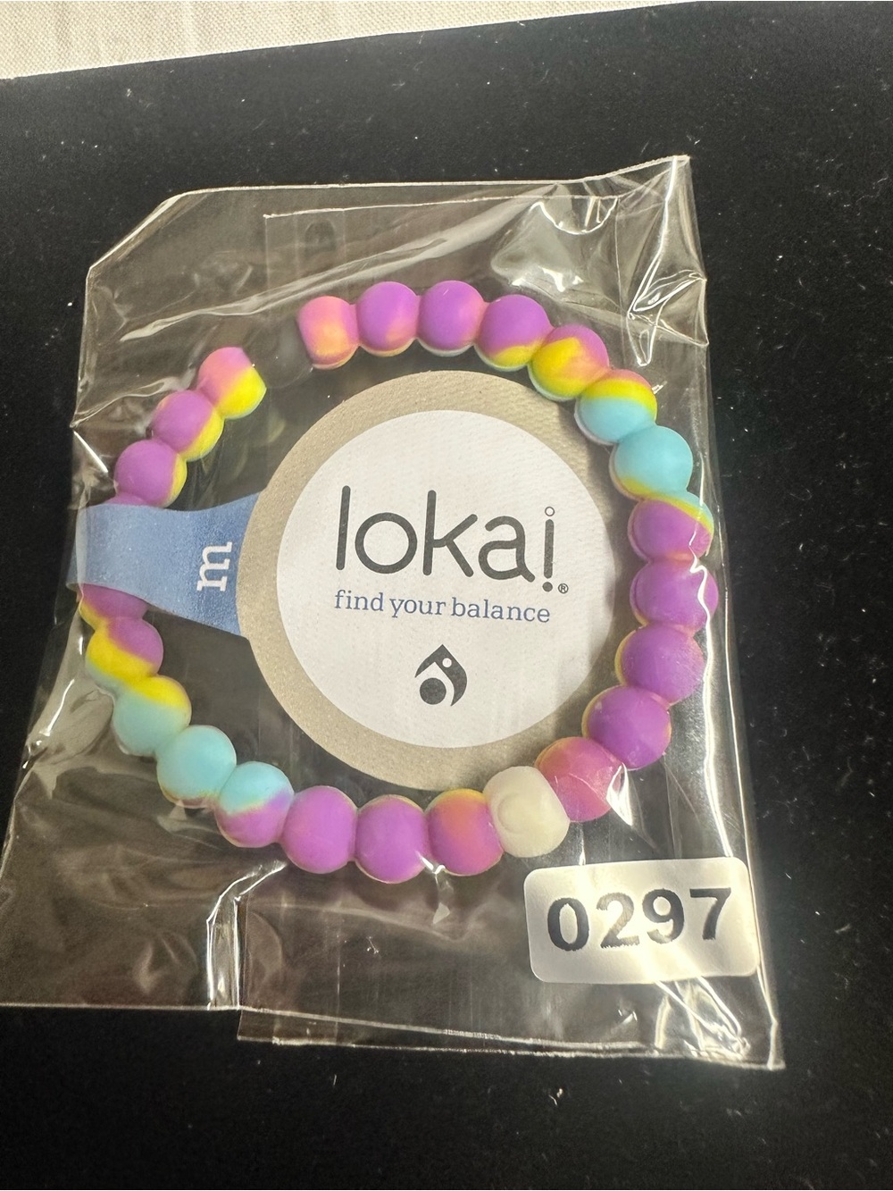 Lokai Kids Color-Block Beaded Bracelet - Purple, Blue, Yellow, White